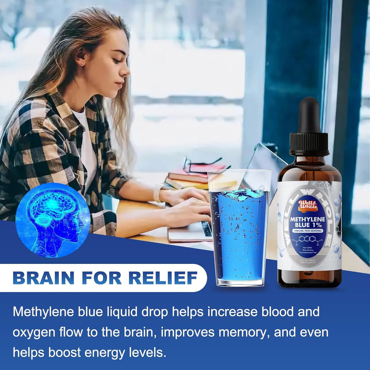 Methylene Blue Liquid Drops - Brain